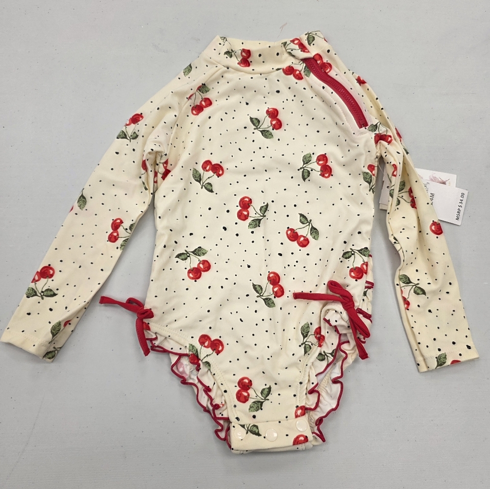 Jessica Simpson 24 month old Long sleeve cherry swimsuit